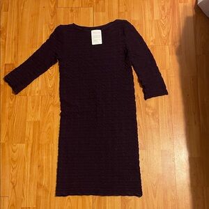 Tees by Tina Dark Purple Long Sleeve Dress